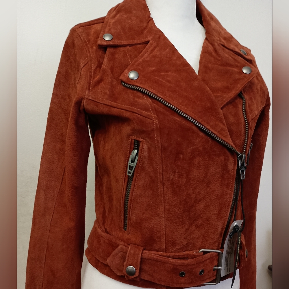 NWT Leather Suede Moto Jacket BLANKNYC XS - Picture 7 of 16